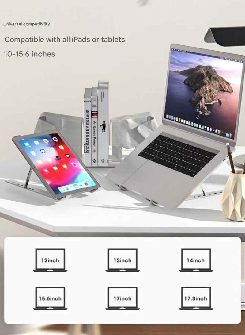 Portable Laptop Stand for Desk, 13-Angles Adjustable Foldable Laptop Riser ABS Ergonomic Notebook Stand, Compatible with Laptops and iPad(11-17")  - Image 2