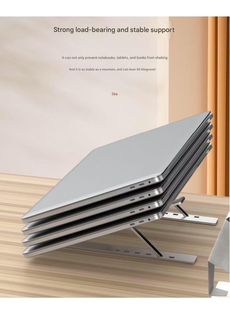 Portable Laptop Stand for Desk, 13-Angles Adjustable Foldable Laptop Riser ABS Ergonomic Notebook Stand, Compatible with Laptops and iPad(11-17")  - Image 4
