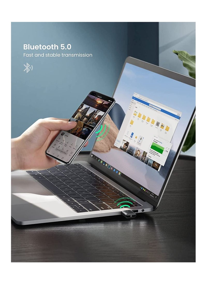 erorex - UGREEN USB Bluetooth Adapter 5.0 Transmitter Bluetooth Audio Receiver Bluetooth PC Desktop Laptop Computer Internet function Connected to Mobile Phone Wireless Bluetooth Headset Audio Mouse Keyboard - Image 1
