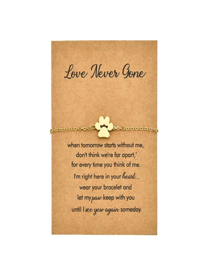 YangQian Cat Dog Pet Remembrance Gifts Paw Print Memorial Bracelet Condolence Bereavement Sympathy Gifts for Loss of Cat Dog Deceased Pet Gift for Owners Dead Pets Funeral Gift Dogs Pass Away Present Ideas - Image 1