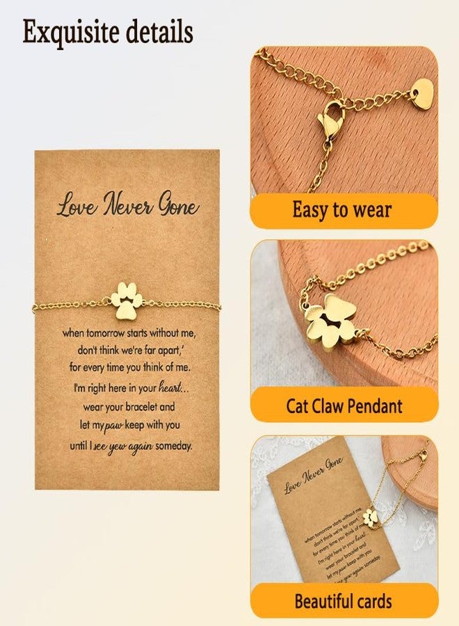 YangQian Cat Dog Pet Remembrance Gifts Paw Print Memorial Bracelet Condolence Bereavement Sympathy Gifts for Loss of Cat Dog Deceased Pet Gift for Owners Dead Pets Funeral Gift Dogs Pass Away Present Ideas - Image 4