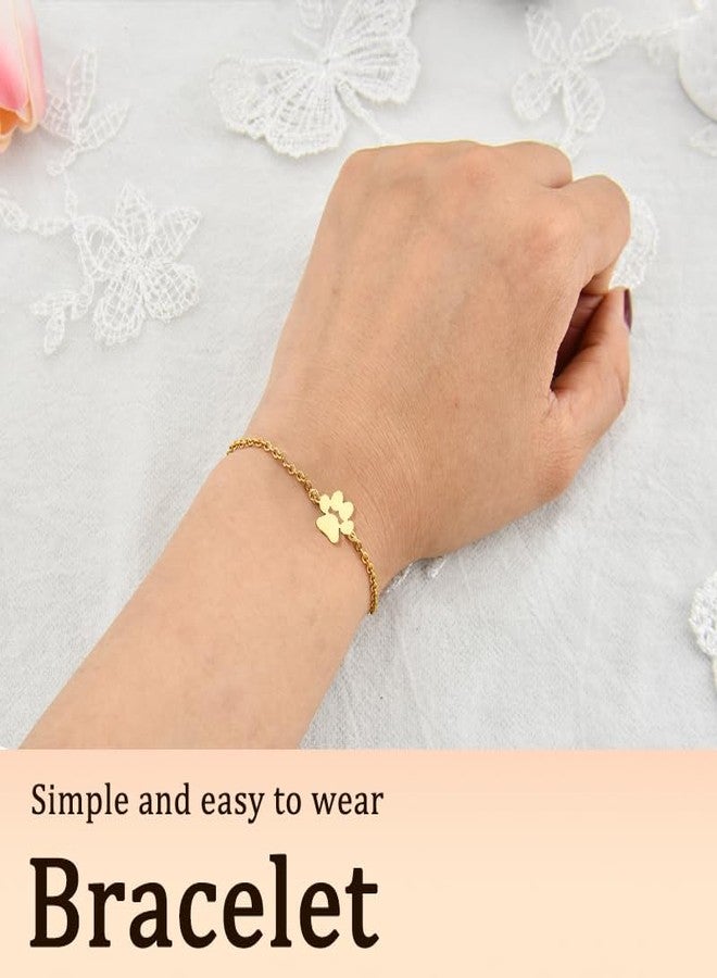 YangQian Cat Dog Pet Remembrance Gifts Paw Print Memorial Bracelet Condolence Bereavement Sympathy Gifts for Loss of Cat Dog Deceased Pet Gift for Owners Dead Pets Funeral Gift Dogs Pass Away Present Ideas - Image 3