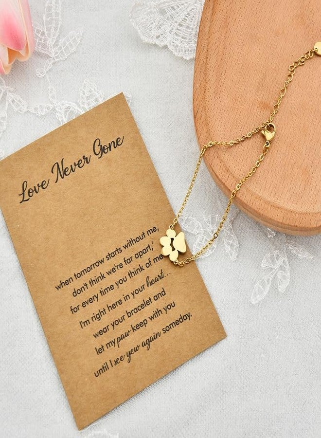 YangQian Cat Dog Pet Remembrance Gifts Paw Print Memorial Bracelet Condolence Bereavement Sympathy Gifts for Loss of Cat Dog Deceased Pet Gift for Owners Dead Pets Funeral Gift Dogs Pass Away Present Ideas - Image 5