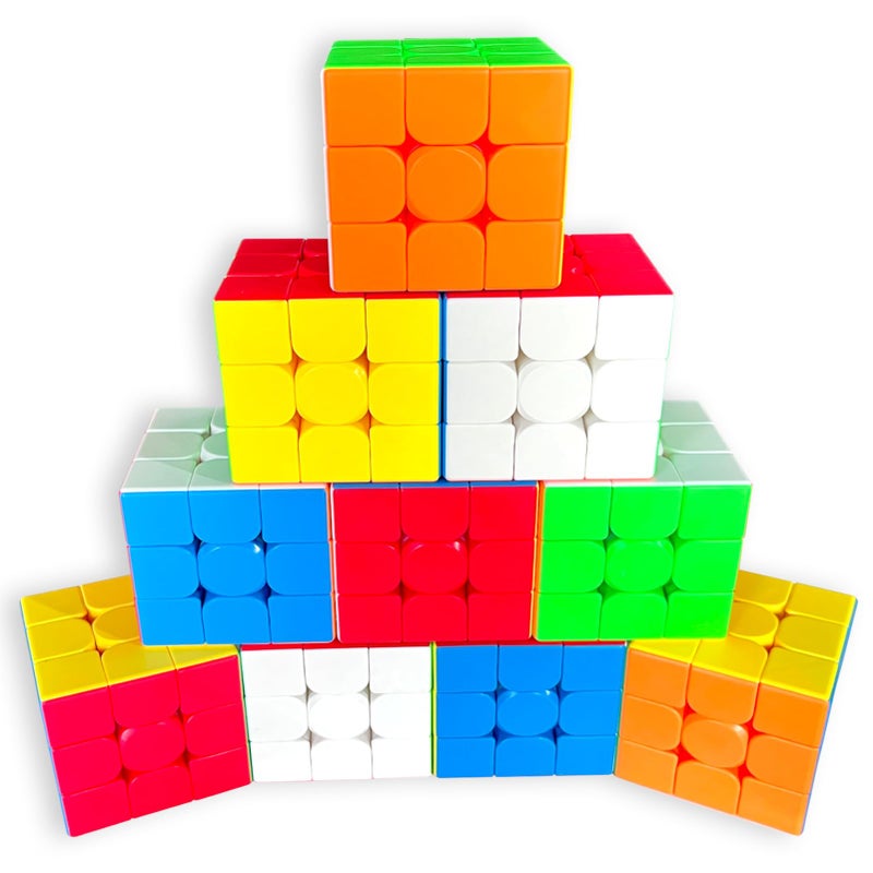 CFMOUR 10 Pack 3x3 Speed Cube Set Moyu Meilong 3C Stickerless Magic Cubes Bundle 3x3x3 Fast Turning Birthday Party Easter Valentines Day Gifts Puzzle Game Brain Toy for Kids and Adult - Image 3