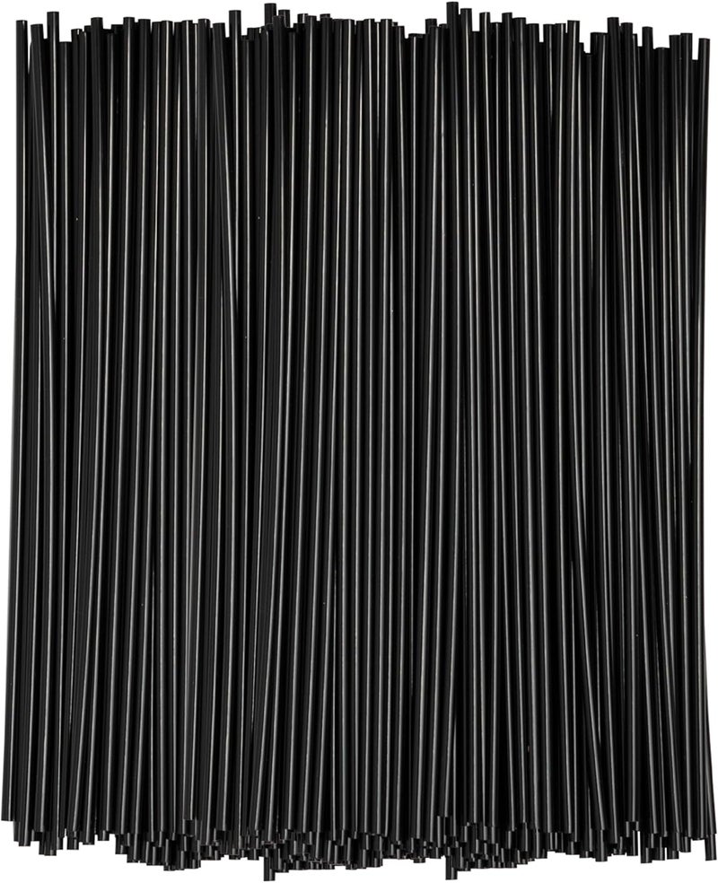 Comfy Package [7 Inch - 1000 Count] Black Coffee Drink Stirrers & Cocktail Straws - Disposable Plastic Sip Stir Sticks for Hot & Cold Beverages - Image 1