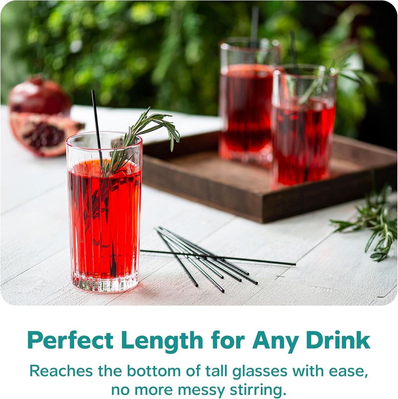 Comfy Package [7 Inch - 1000 Count] Black Coffee Drink Stirrers & Cocktail Straws - Disposable Plastic Sip Stir Sticks for Hot & Cold Beverages - Image 5