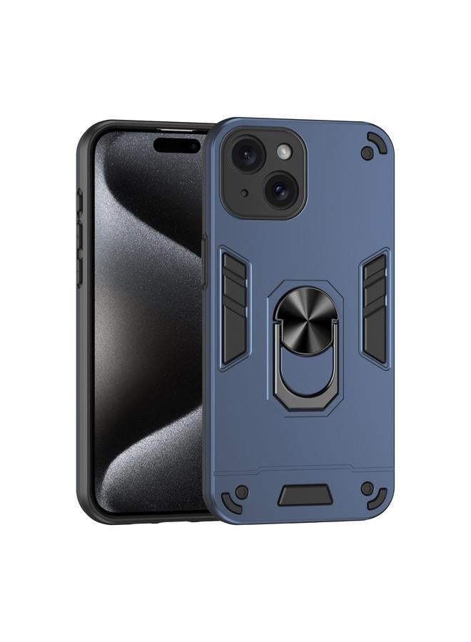 اس-توب جراب لهاتف iPhone 15 مزود بحلقة معدنية مقاومة للصدمات - Image 1