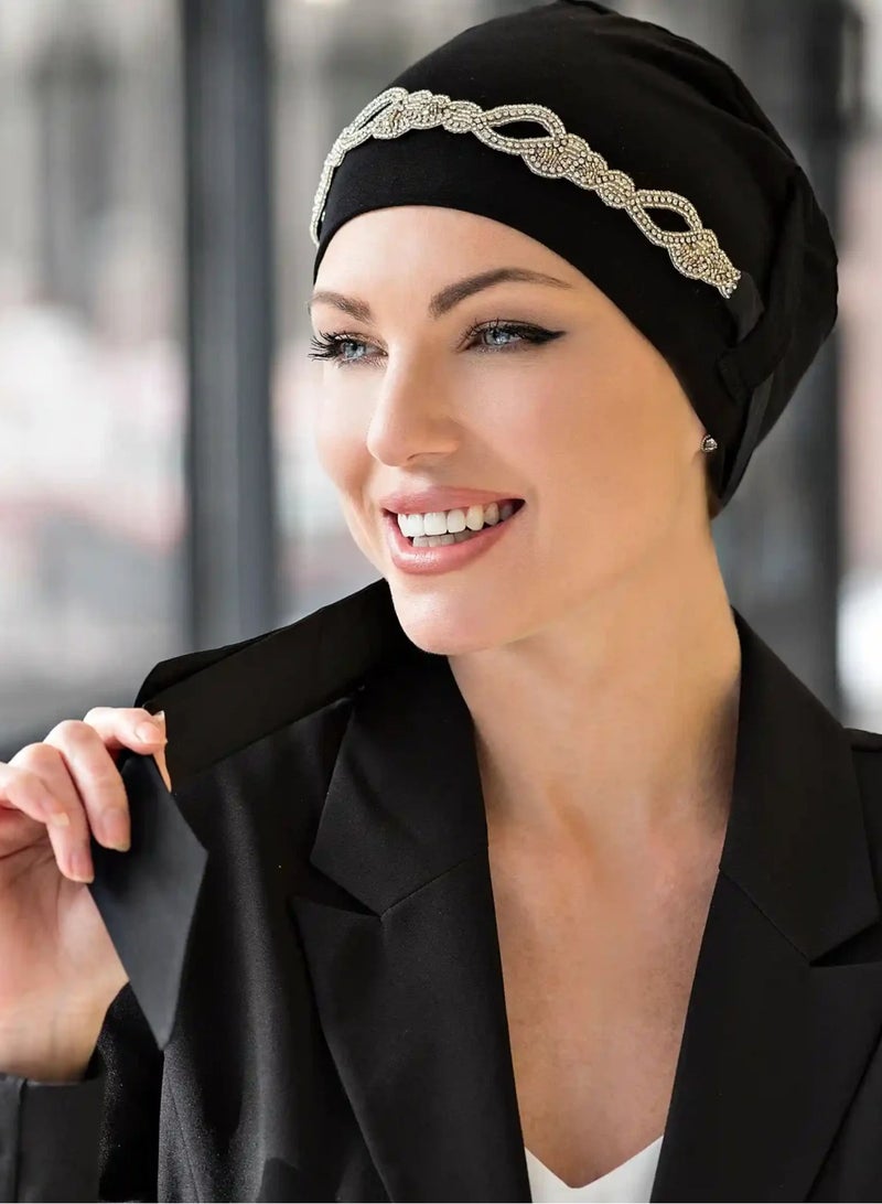 Rung Yanna Black Diamond Plait -  Luxury Bamboo Headwear for Women - Image 1
