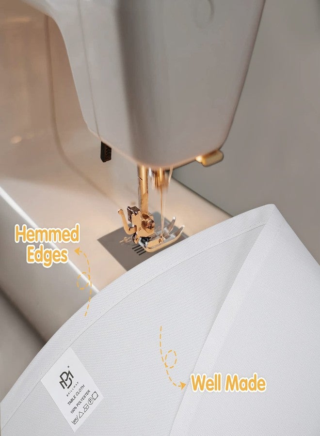 BRILLMAX 6 Pack White Round Tablecloths 70 Inch for 30“-48” Tables - 150 GSM Polyester Fabric, Standard Drop, Water, Stain & Wrinkle Resistant Cloth Cover for Wedding Reception Banquet Dining Party - Image 4
