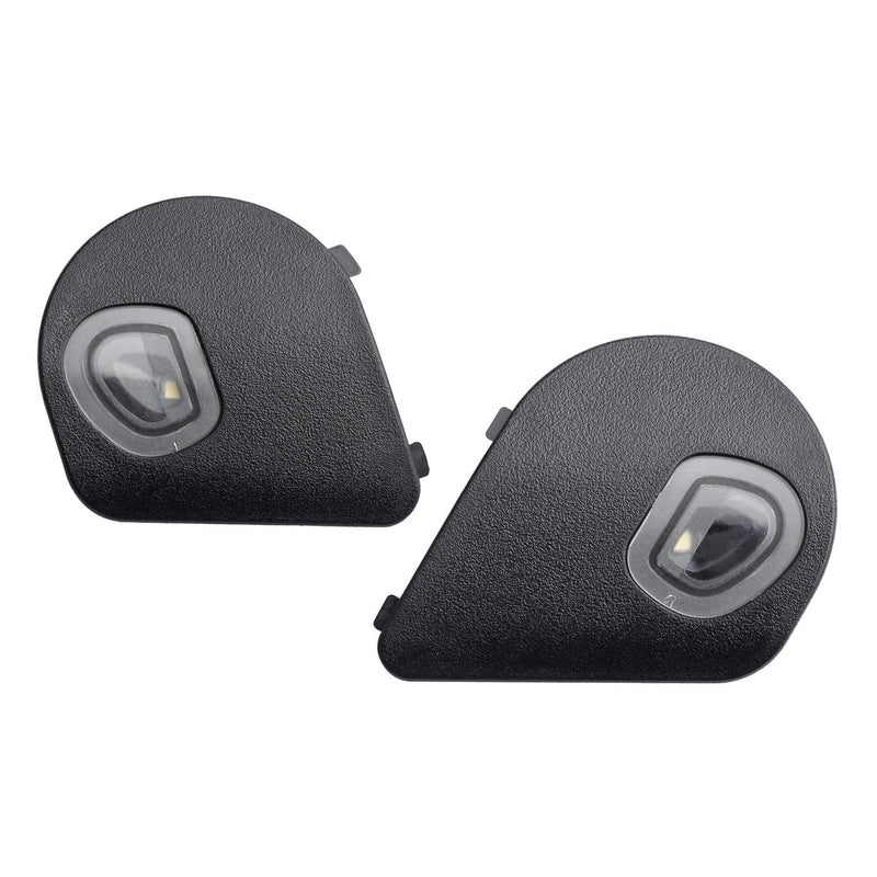 HERCOO LED Puddle Lights Left and Right Side Mirror White Lamps Smoked Lens Compatible with 20102018 Dodge Ram 1500 2500 3500 Pack of 2