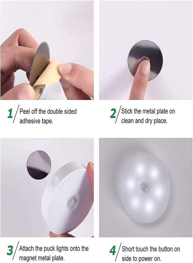 Decorcrafts USB Rechargeable Operated LED Motion Sensor Wireless Wall Night Cold Light White Stick Lamp for Entrance, Hallway, Basement, Garage, Bathroom - Image 3