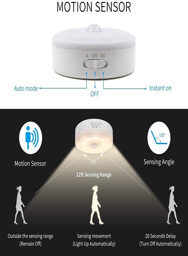 Decorcrafts USB Rechargeable Operated LED Motion Sensor Wireless Wall Night Cold Light White Stick Lamp for Entrance, Hallway, Basement, Garage, Bathroom - Image 4
