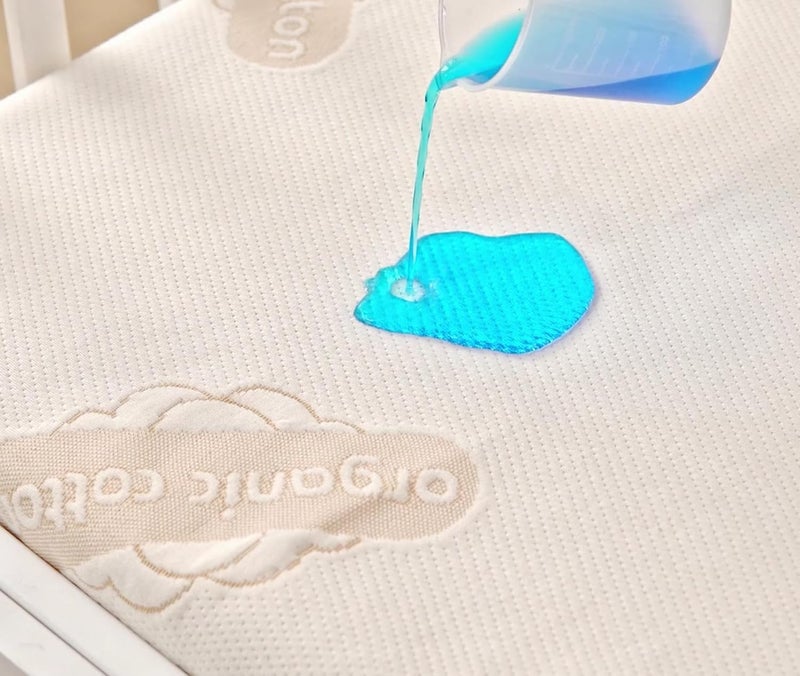 MATTSHIELD ORIGINAL Crib Organic Mattress Protector Pad - Certified Organic Cotton Waterproof Breathable Mattress Pad Cover - 200 GSM Comfort - Deep Pocket - Fitted Comfort - Image 5