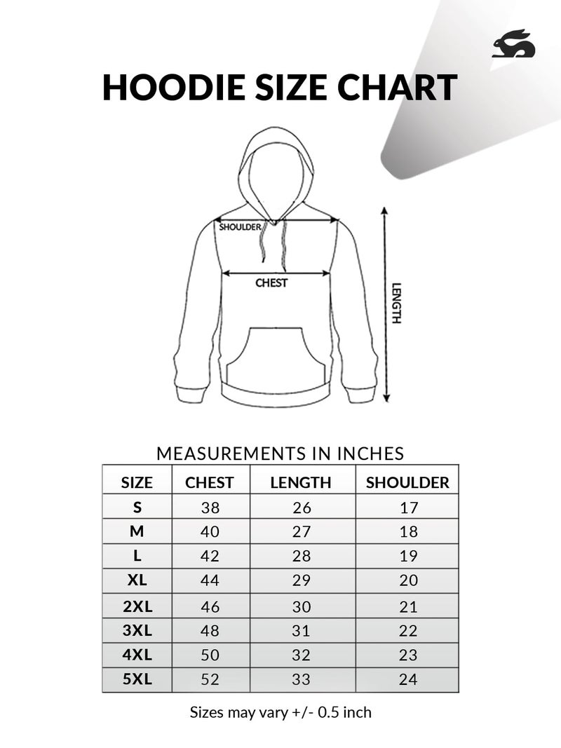 ADRO Fearless Printed Hoodie/Sweatshirt for Men (H22-M-FRL-CH_Beige_S) - Image 5