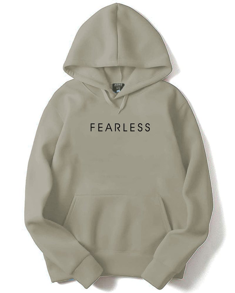 ADRO Fearless Printed Hoodie/Sweatshirt for Men (H22-M-FRL-CH_Beige_S) - Image 1