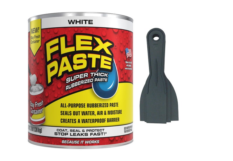 Flex Seal Paste 3 lb Tub (White) Bundle with Allway Tools Putty 3-Piece Knife Set (2 Items) - Image 1