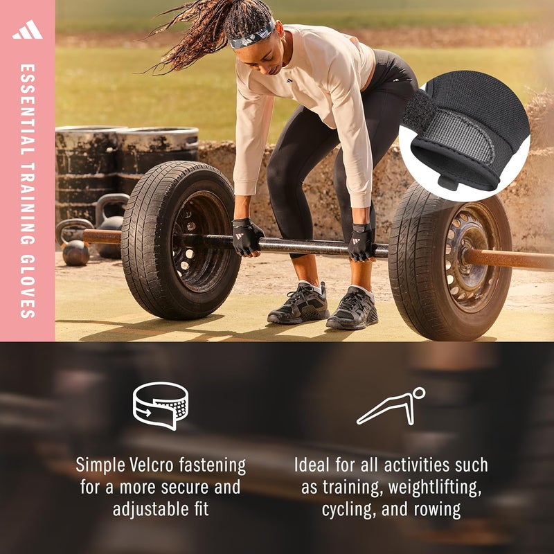 Adidas قفازات تدريب أديداس الأساسية - وردي - متوسط - Image 3