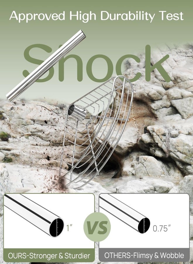 ALLZONE Corner Shower Caddy Tension Pole, 4-Tier Adjustable Shelves, Rustproof Bathroom Shower Organizer Corner for Inside Shower Storage, Tension Mounted, 56 to 113 Inch Height, Sliver - Image 5