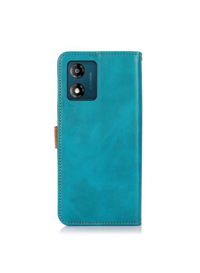 S-TOP Case For Motorola Moto E13 4G KHAZNEH Dual-color Cowhide Texture Flip Leather Phone Case - Image 3