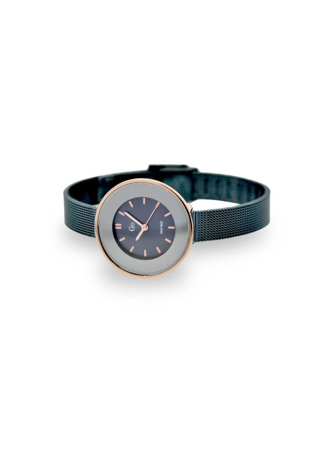 GO Women Water Resistant Analog Watch 695128 - 30 mm - Dark Blue - Image 2