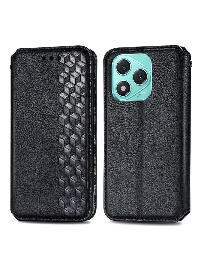 erorex Case For Honor 400 Lite Cubic Grid Pressed Magnetic Leather Phone Case - Image 2