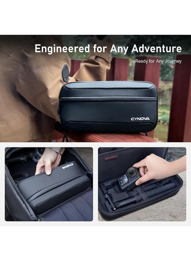 CYNOVA Carrying Case for DJI Osmo Action 6, PU Protective Storage Bag Compatible with Osmo Action 6 Adventure Combo & DJI Osmo Action 6 Accessories, Portable Travel Case - Image 5