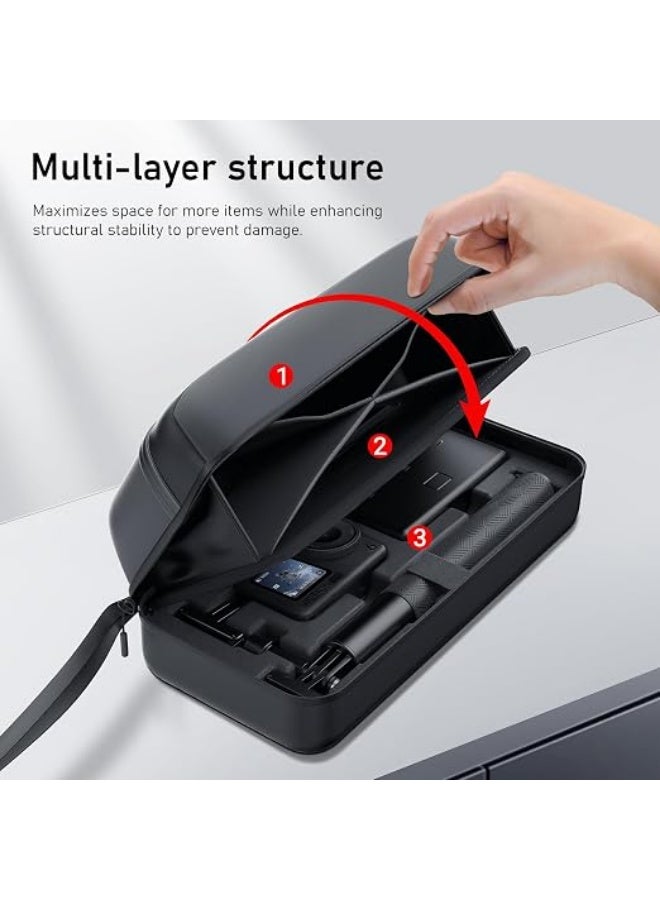 CYNOVA Carrying Case for DJI Osmo Action 6, PU Protective Storage Bag Compatible with Osmo Action 6 Adventure Combo & DJI Osmo Action 6 Accessories, Portable Travel Case - Image 2