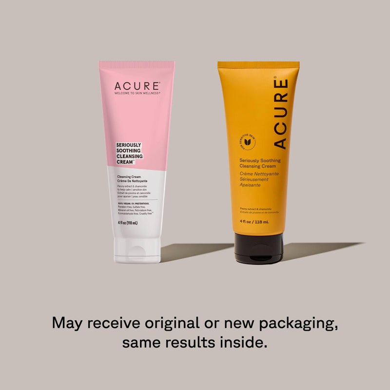 Acure كريم تنظيف مهدئ للغاية من ACURE | 100% نباتي | للبشرة الجافة إلى الحساسة | مستخلص الفاوانيا والبابونج - يهدئ ويرطب وينظف | 4 أونصة سائلة - Image 2