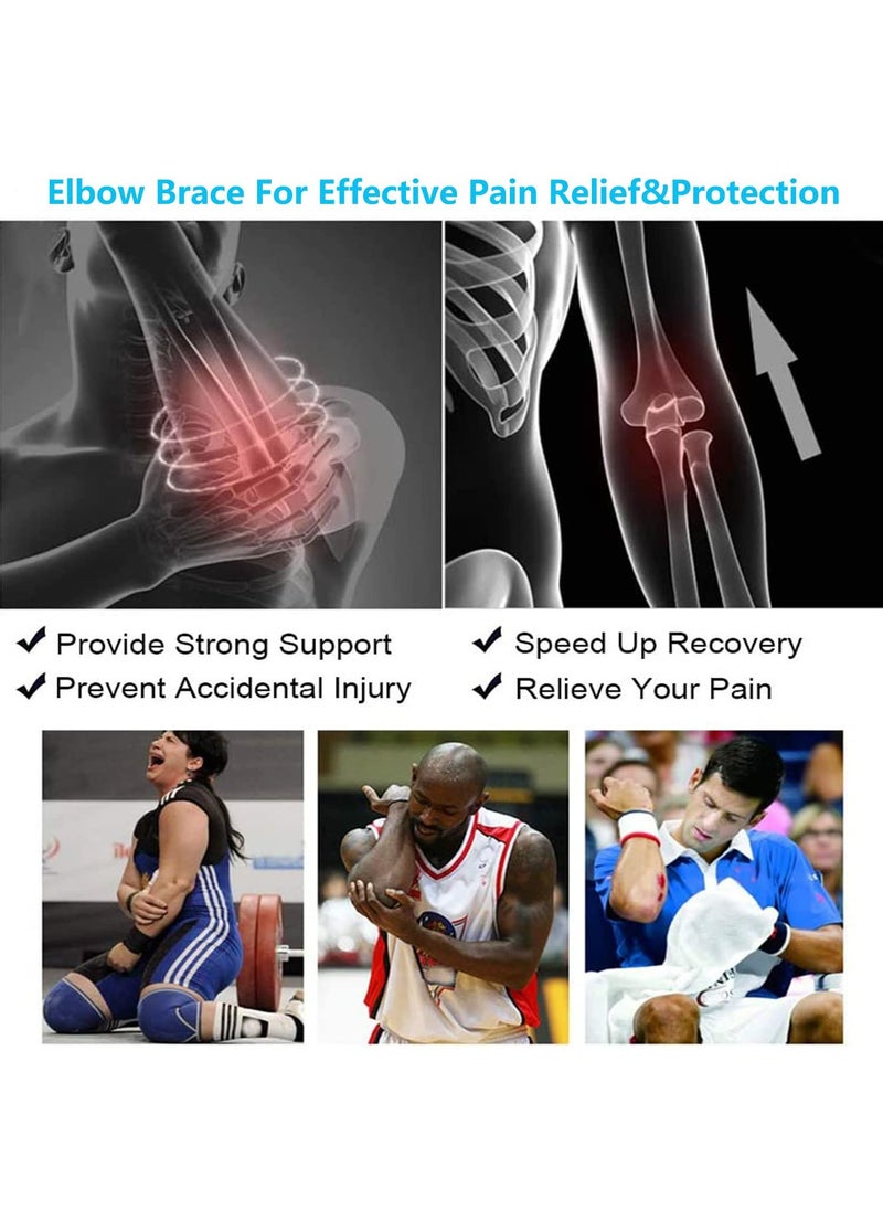 Sweet seven Adjustable Elbow Brace Tennis Compression Sleeve - Pain Relief for Golfer's & Tennis Elbow, Weightlifting, Tendonitis, Arthritis, Sports Injury Recovery - Men & Women  - Image 5