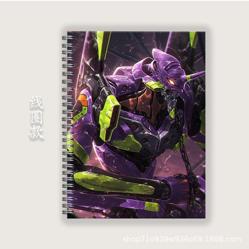 Eva First Generation Machine A5B5A4 Notepad Hard Shell Coil Notebook Homework Book Horizontal Line English Book Two-Dimensional Learning - Image 3