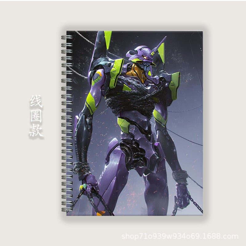 Eva First Generation Machine A5B5A4 Notepad Hard Shell Coil Notebook Homework Book Horizontal Line English Book Two-Dimensional Learning - Image 1