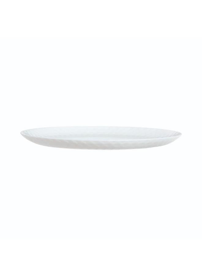 Luminarc Pampille Dishwasher and Microwave Safe Tempered Glass Dinner Plate White 25cm Q4655 - Image 2