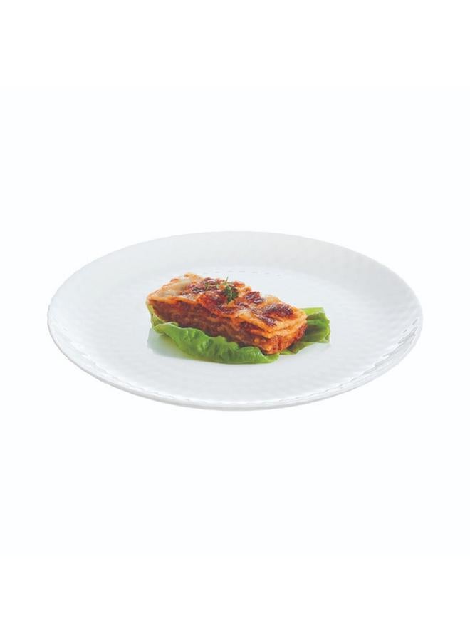Luminarc Pampille Dishwasher and Microwave Safe Tempered Glass Dinner Plate White 25cm Q4655 - Image 3