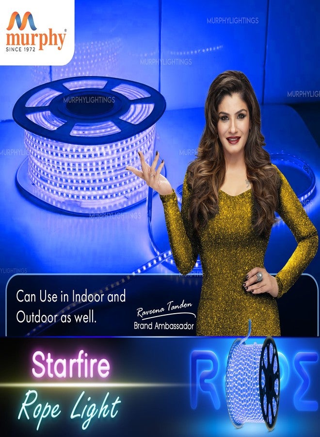 Murphy 2835-120 LED High Lumen Waterproof Indoor Outdoor Home Deorative, Diwali Lights, Rope Pipe Light, Cove Light (120 Led/Mtr) (Blue, 15 Meter) - Image 3