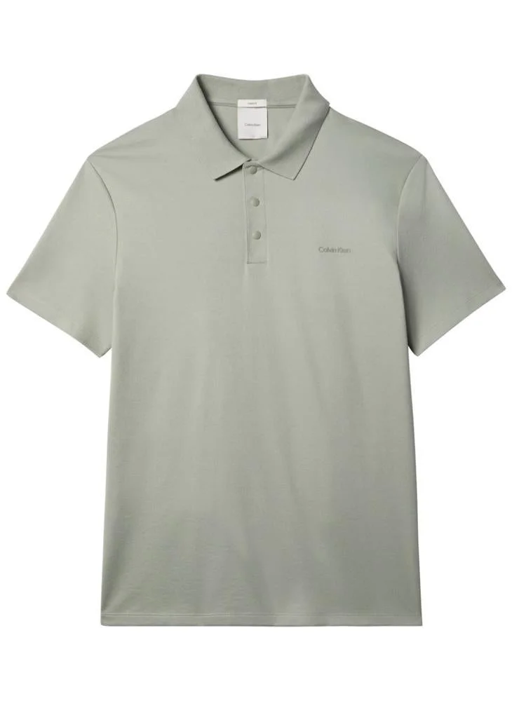 CALVIN KLEIN  Interlock Knit Bird's Eye Polo for Men | Best Price UAE