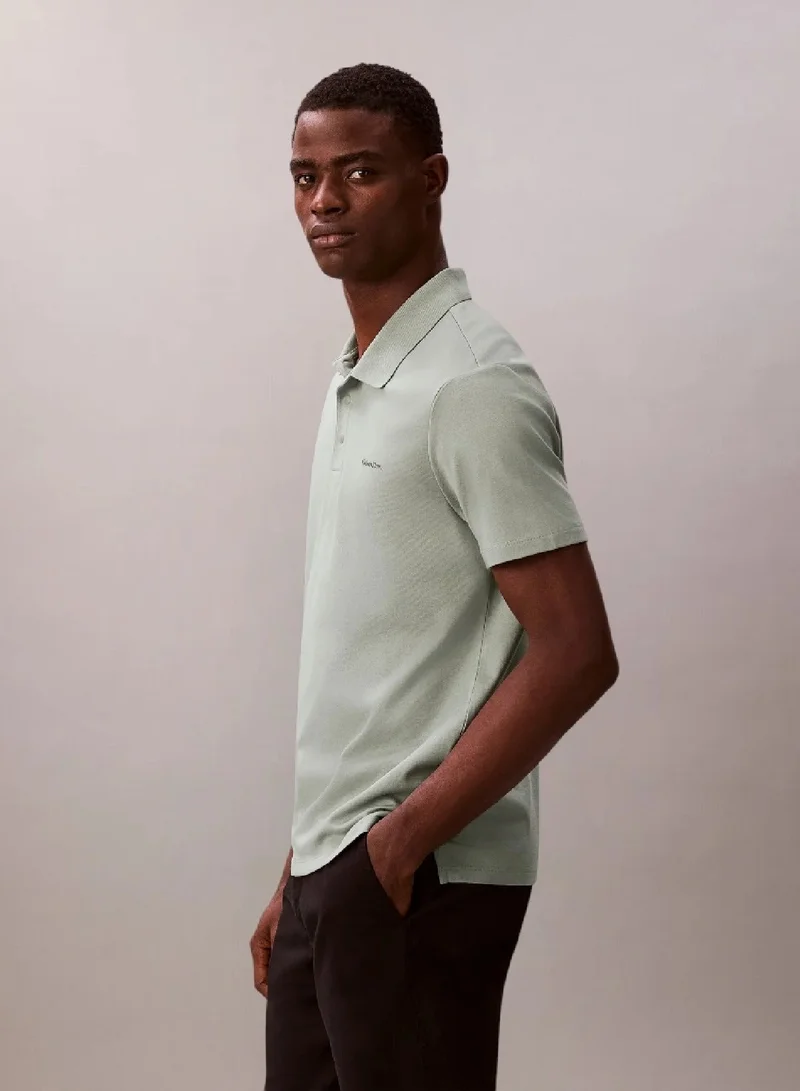 CALVIN KLEIN  Interlock Knit Bird's Eye Polo for Men | Best Price UAE