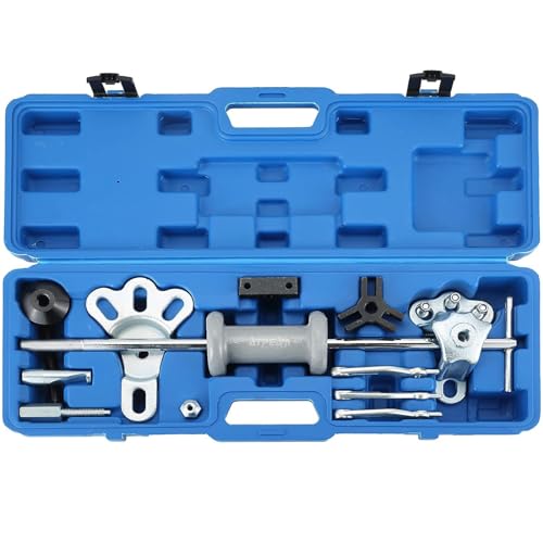ATPEAM 9Way Slide Hammer Puller Set Wrench Adapter Axle Bearing Hub Auto Set Axle Front Rear Wheel Bearing Dent Hub Gear Puller Remover Set - Image 1