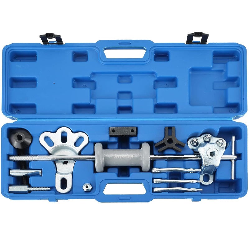 ATPEAM 9Way Slide Hammer Puller Set Wrench Adapter Axle Bearing Hub Auto Set Axle Front Rear Wheel Bearing Dent Hub Gear Puller Remover Set - Image 3
