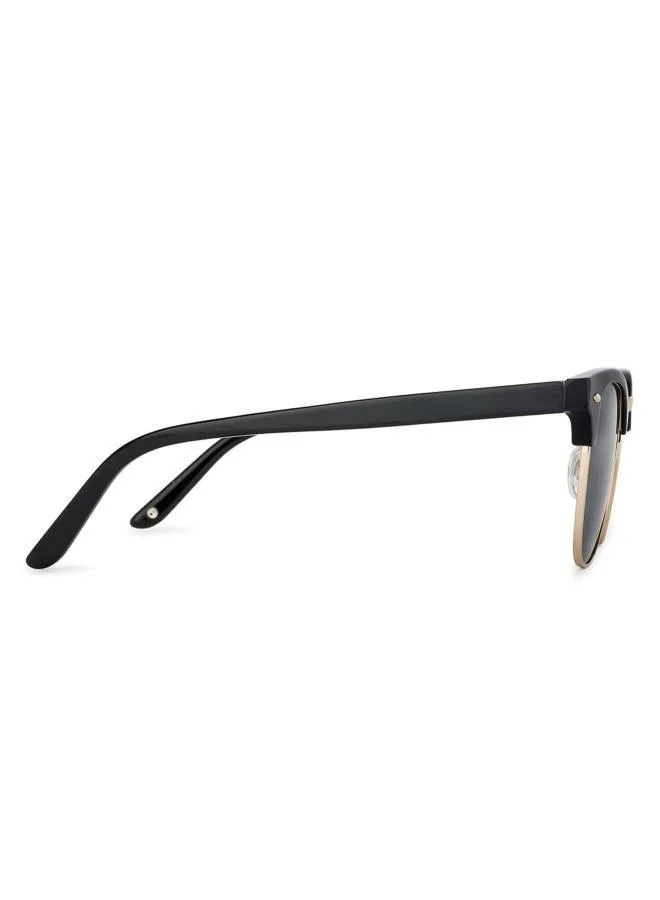 John Jacobs John Jacobs Black Grey Browline Polarized & UV Protected Sunglasses For Men & Women - JJ S13088-Pack of 1