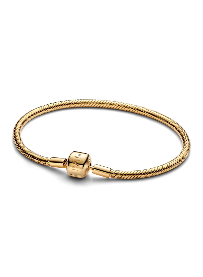 باندورا Barrel Clasp Snake Chain Bracelet