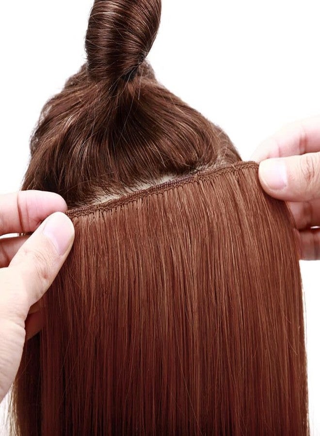 Artifice 5 Clip Straight Clip in Hair Extensions for Women Natural Soft Clip on Extensions Synthetic Thick Hairs for Any Event for Girls Hair Extension Ruby Fusion 36 inch - Image 4