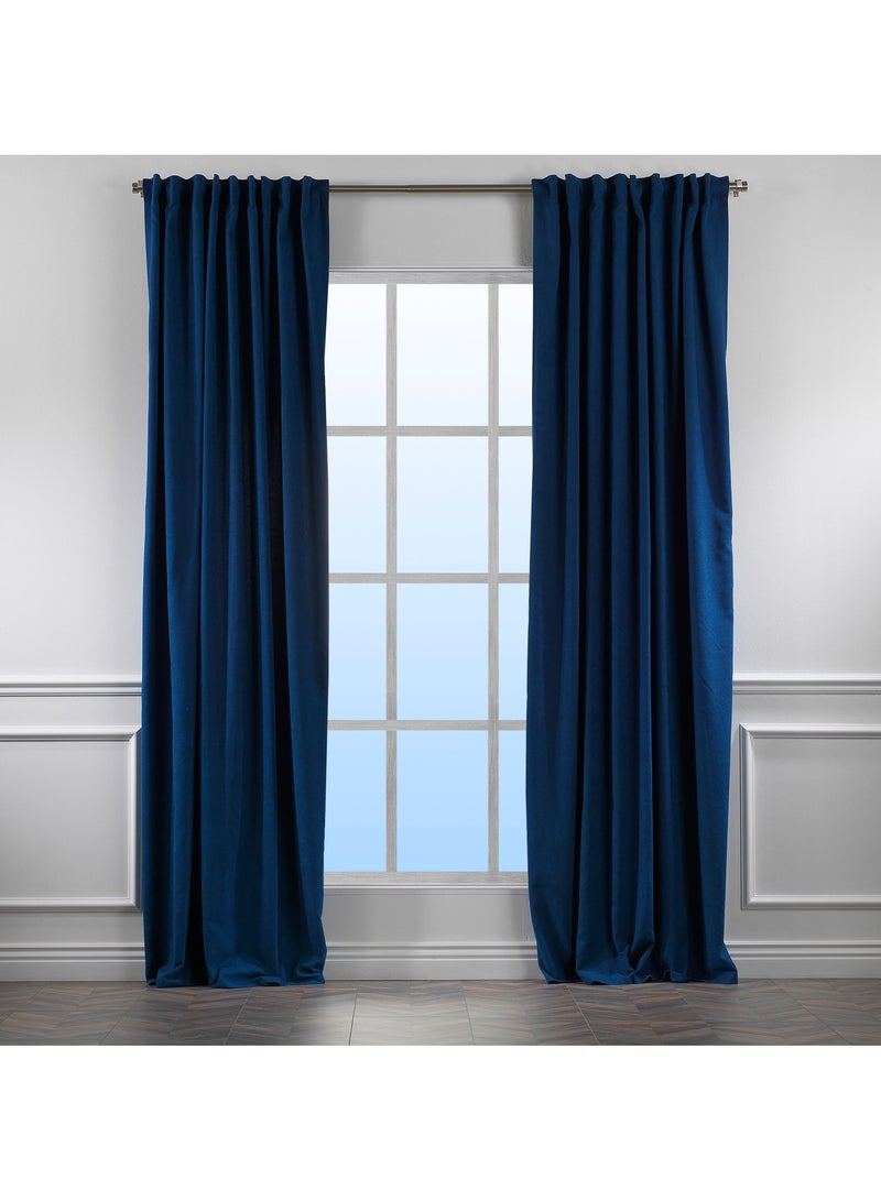 Zeenah Furniture Solid Color Home Decorative Blackout Curtains Velvet Look 2 Panels Hanging Back Tap & Rod Pocket Living Room Nursery Room Kitchen Office Windows Home Decoration  - Image 1