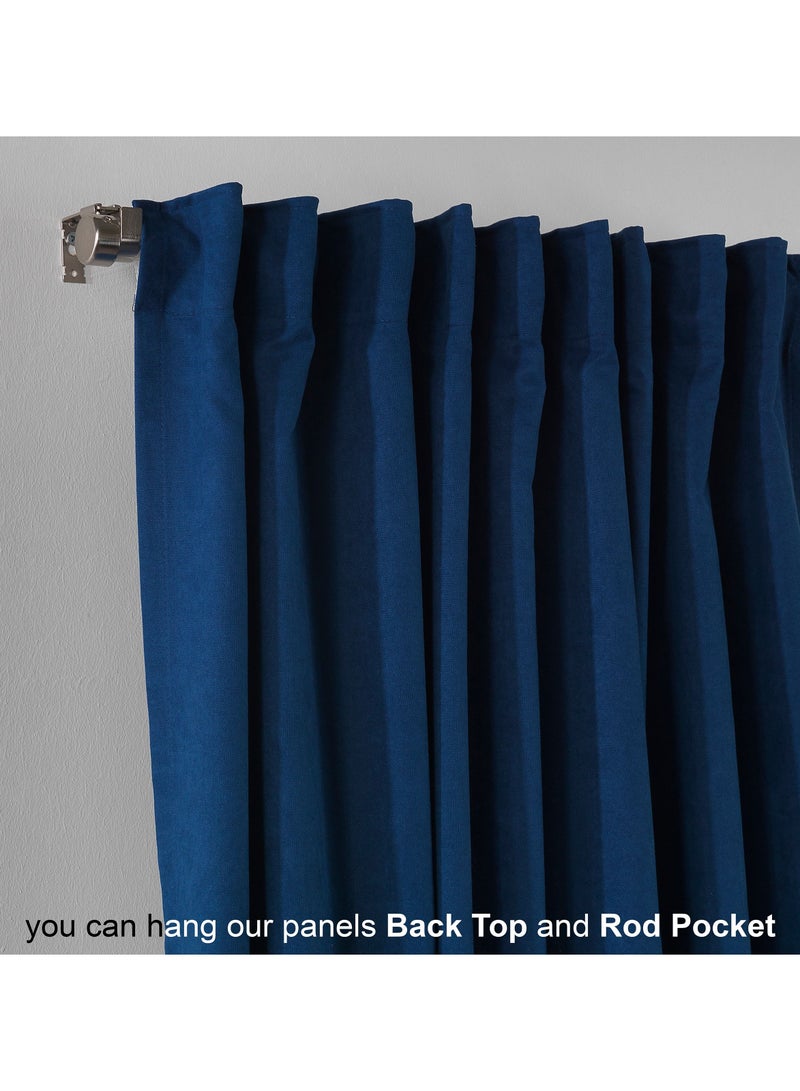 Zeenah Furniture Solid Color Home Decorative Blackout Curtains Velvet Look 2 Panels Hanging Back Tap & Rod Pocket Living Room Nursery Room Kitchen Office Windows Home Decoration  - Image 3