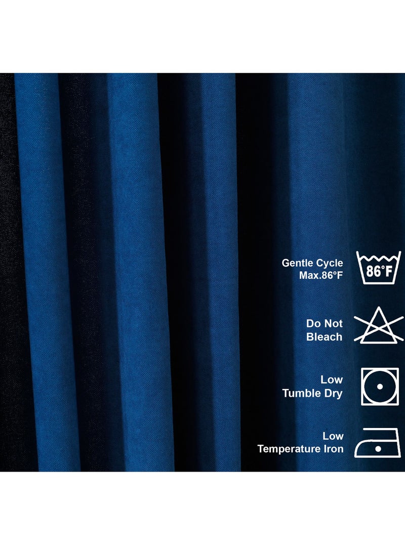 Zeenah Furniture Solid Color Home Decorative Blackout Curtains Velvet Look 2 Panels Hanging Back Tap & Rod Pocket Living Room Nursery Room Kitchen Office Windows Home Decoration  - Image 4