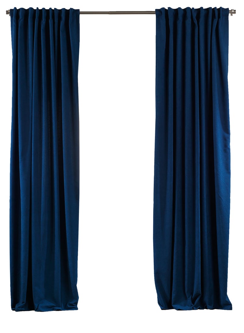 Zeenah Furniture Solid Color Home Decorative Blackout Curtains Velvet Look 2 Panels Hanging Back Tap & Rod Pocket Living Room Nursery Room Kitchen Office Windows Home Decoration  - Image 5
