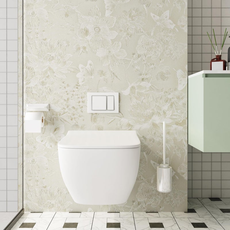 Wallink Vintage Silk Embossed Wallpaper Peel and Stick Beige Embossed Wallpaper Floral Textured 17.7"Ã—118" Beige Textured Wall Paper Waterproof Cream Floral Contact Paper for Drawers Cabinets Bedroom - Image 5