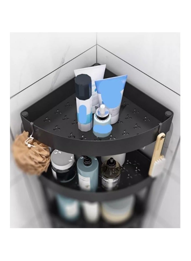 BLOOMING TIME 3-Tier Corner Storage Shelf,Kitchen Triangle Storage Rack with Wheels  - Image 3
