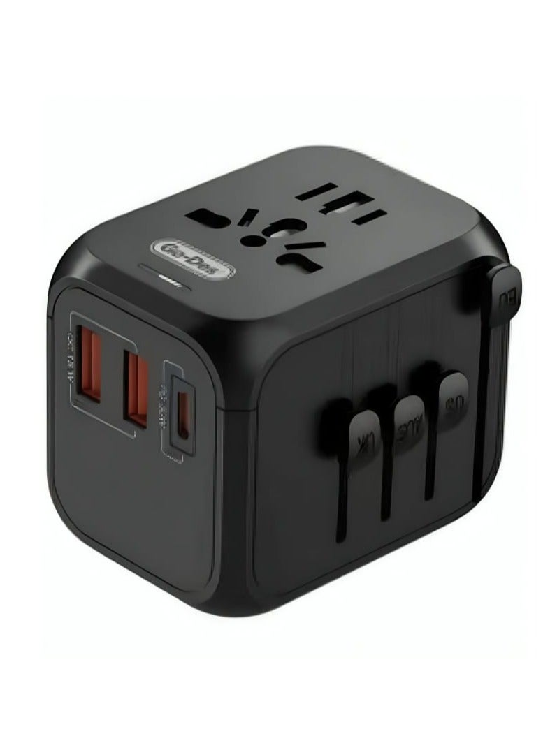 جو-ديز GD-B613 محول طاقة للسفر لشحن الهاتف المحمول والكمبيوتر اللوحي شاحن سريع PD 20 وات واثنين منفذ USB بقدرة 18 وات - Image 2