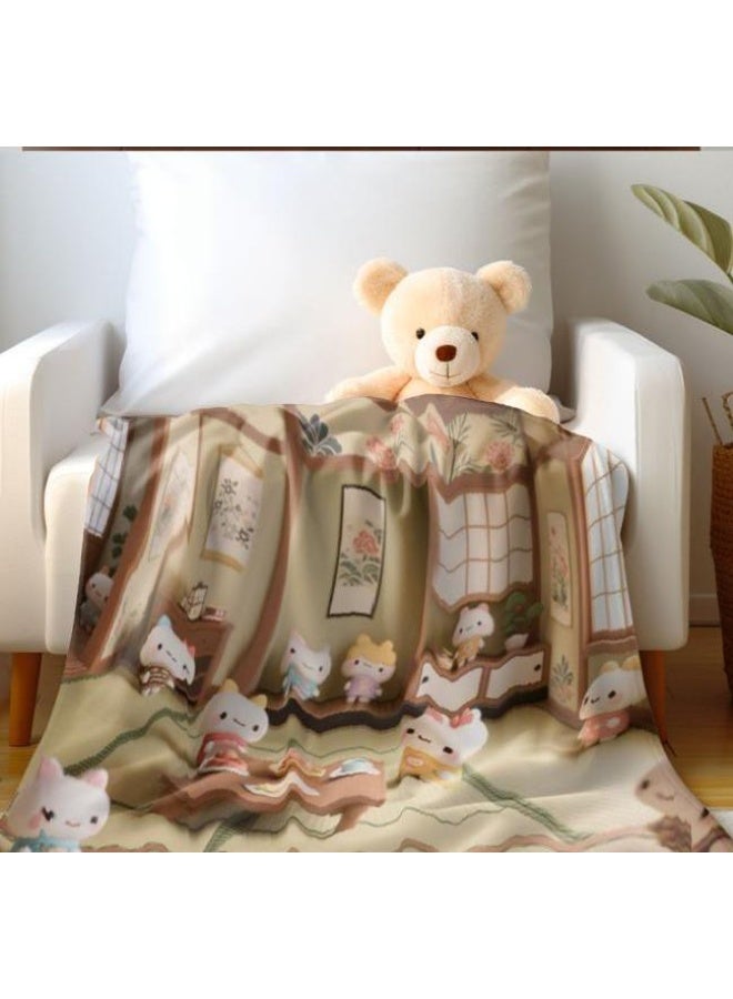 general Flannel thin blanket (warm and comfortable, suitable for sleep, gaming, dust removal and sandproof) 150cm*200cm - 41 - Image 1