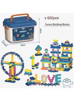 Arabest 600 Piece Building Bricks Set- 10 Classic Colors, Bulk Building Blocks Play Set, Generic Brick Building Parts, for Boys and Girls, with Storage Box  - Image 5